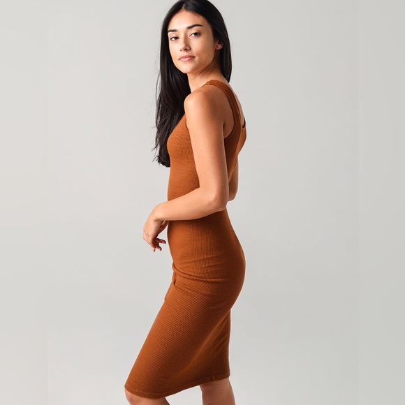 (A53) MONROW Supersoft Rib Tank Dress in Caramel, Color: Caramel, Size XL, NWT - Picture 3 of 16
